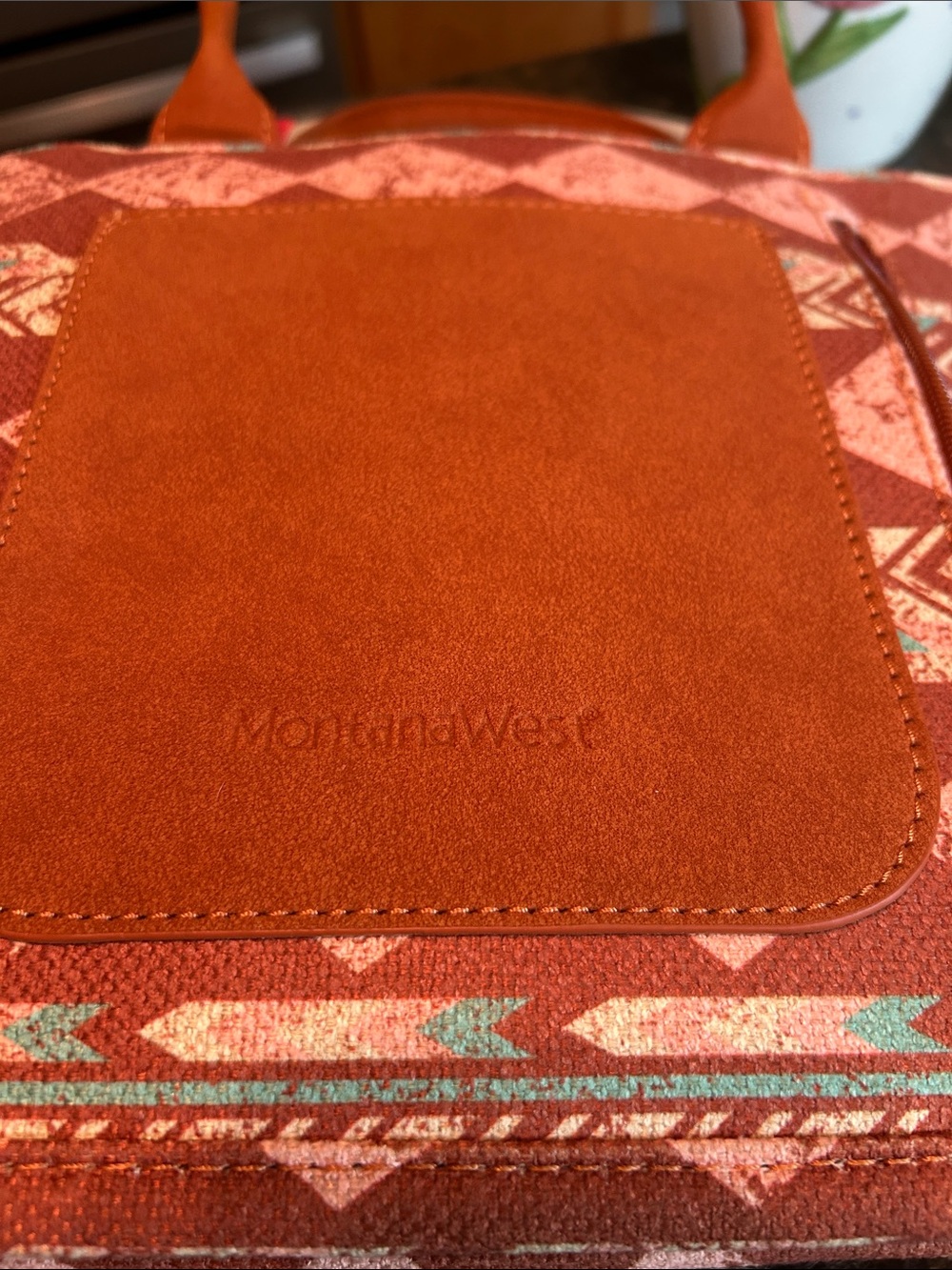 Montana West Aztec conceal & carry Tote in Rust and Tan - Picture 6 of 6